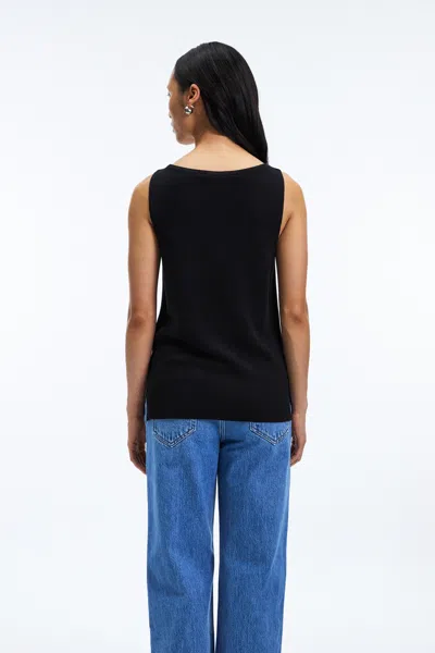 A Days March Blake Boat Neck Knitted Tanktop In Black