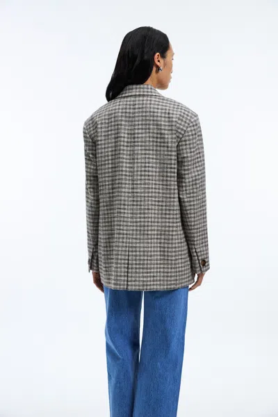 A Days March Kensington Checked Blazer In Gray
