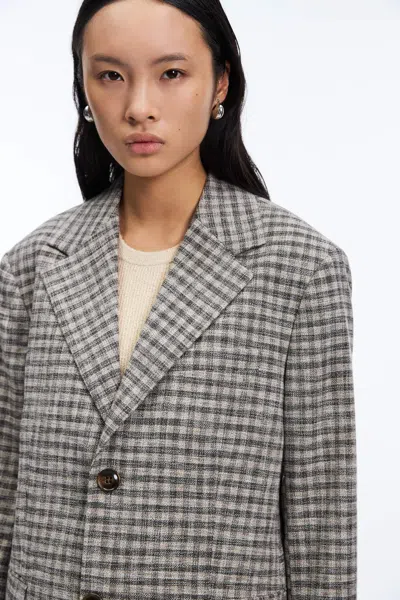 A Days March Kensington Checked Blazer In Gray