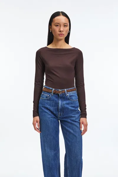 A Days March Devon Slim Suede Belt In Brown