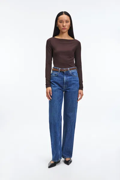 A Days March Devon Slim Suede Belt In Brown