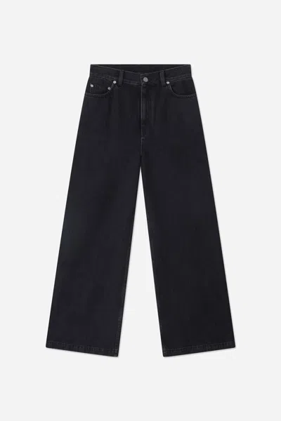 A Days March Poppy Wide Denim Trousers In Black
