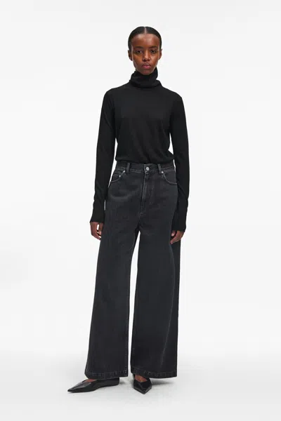 A Days March Poppy Wide Denim Trousers In Black