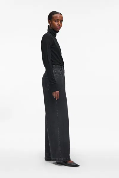 A Days March Poppy Wide Denim Trousers In Black