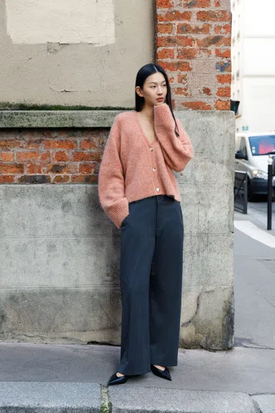 A Days March Amber Mohair Cardigan In Pink