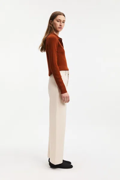 A Days March Epple Ribbed Merino Polo In Brown
