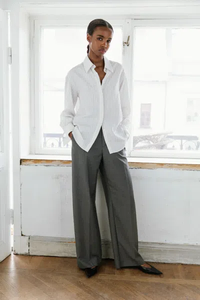 A Days March Lancer Wool Twill Trousers In Gray