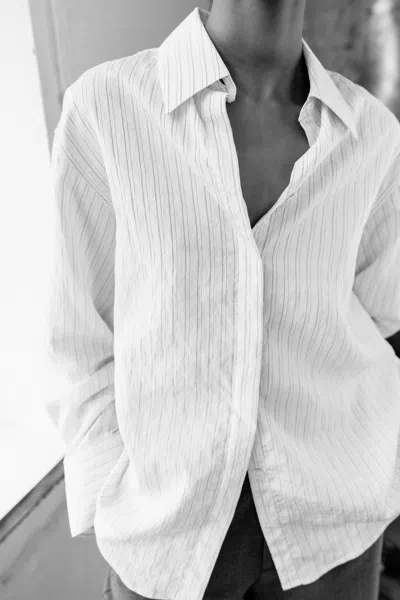 A Days March Savoy Striped Modal Shirt In Pink