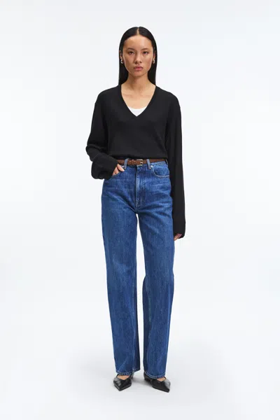 A Days March Celeste V-neck Merino Sweater In Black