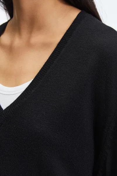 A Days March Celeste V-neck Merino Sweater In Black