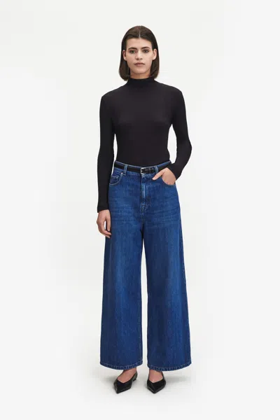 A Days March Tabia Wide Denim Trousers In Blue