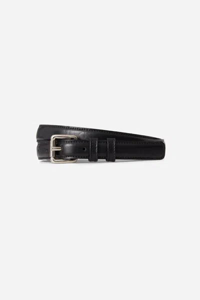 A Days March Devon Slim Leather Belt In Black