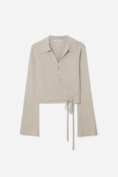 A Days March Lemarr Merino Wrap Top In Neutral