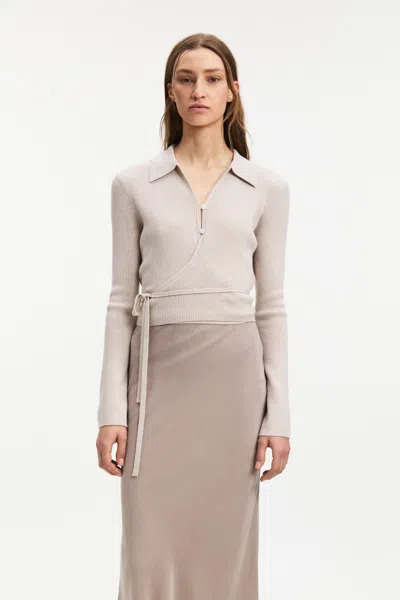 A Days March Lemarr Merino Wrap Top In Neutral