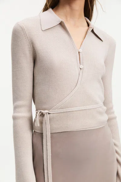 A Days March Lemarr Merino Wrap Top In Neutral