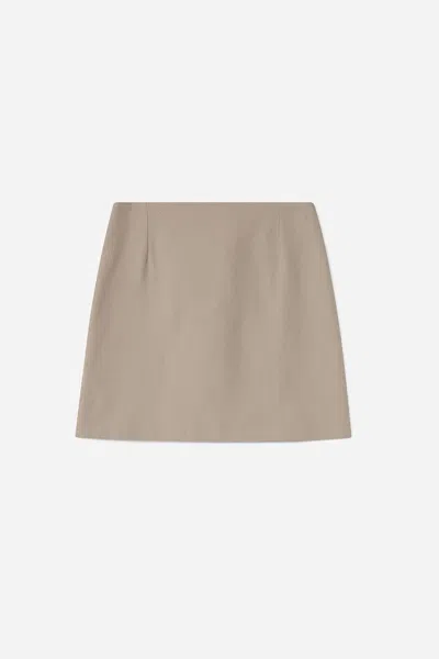 A Days March Crown Structured Cotton Skirt In Brown