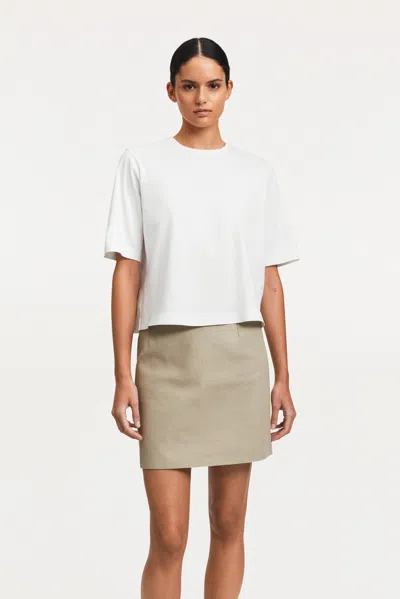 A Days March Crown Structured Cotton Skirt In Brown