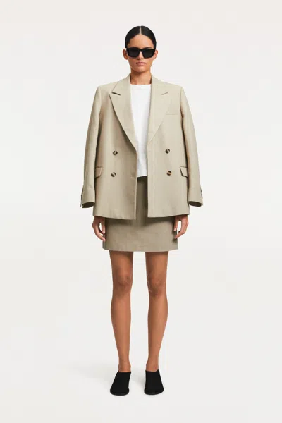 A Days March Crown Structured Cotton Skirt In Brown