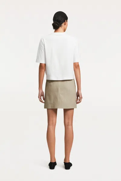 A Days March Crown Structured Cotton Skirt In Brown