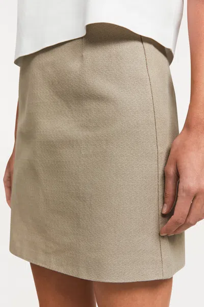 A Days March Crown Structured Cotton Skirt In Brown