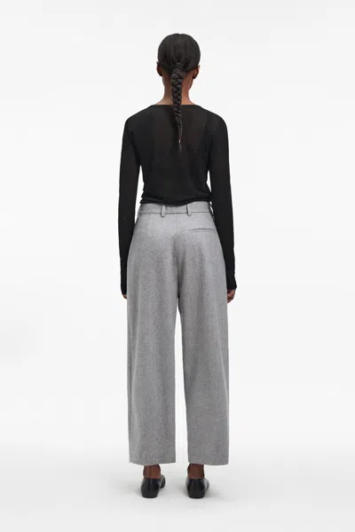 A Days March Lea Barrel Wool Trousers In Gray