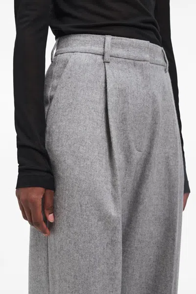 A Days March Lea Barrel Wool Trousers In Gray