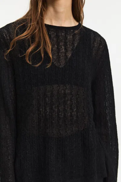 A Days March Seattle Cable Alpaca Merino Sweater In Black