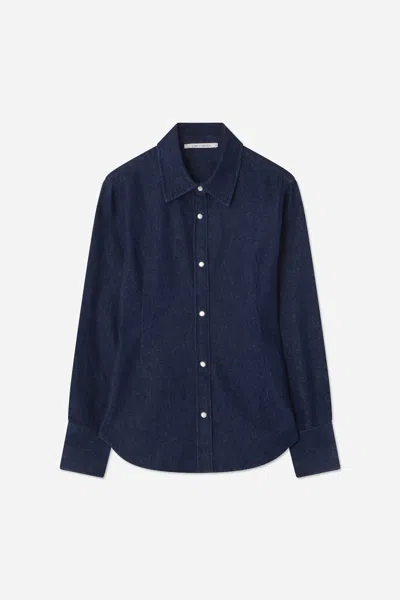 A Days March Hay Waisted Denim Shirt In Blue