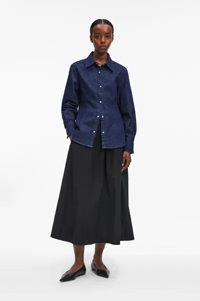 A Days March Hay Waisted Denim Shirt In Blue