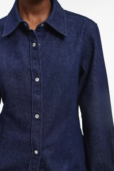 A Days March Hay Waisted Denim Shirt In Blue