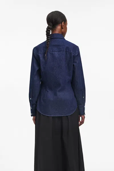 A Days March Hay Waisted Denim Shirt In Blue