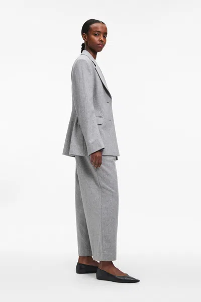 A Days March Liv Waisted Wool Blazer In Gray