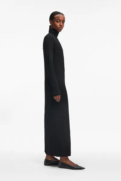 A Days March Dio Merino Rollerneck Dress In Black