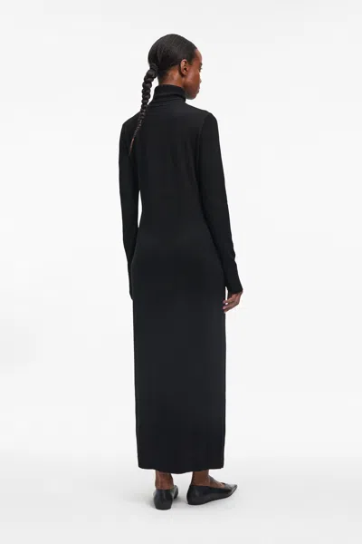 A Days March Dio Merino Rollerneck Dress In Black