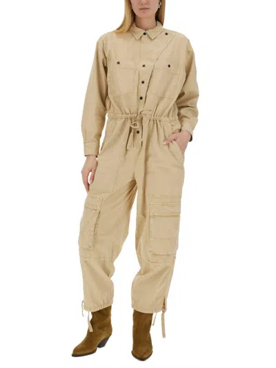 Isabel Marant Étoile Idany Drawstringed Detailed Jumpsuit In Neutral
