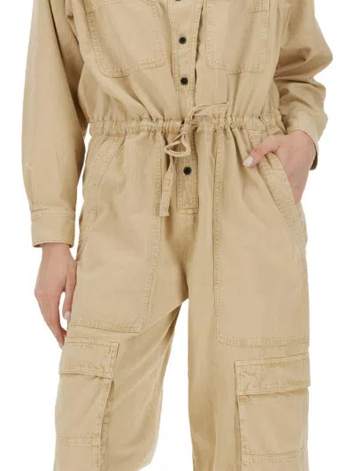 Isabel Marant Étoile Idany Drawstringed Detailed Jumpsuit In Neutral