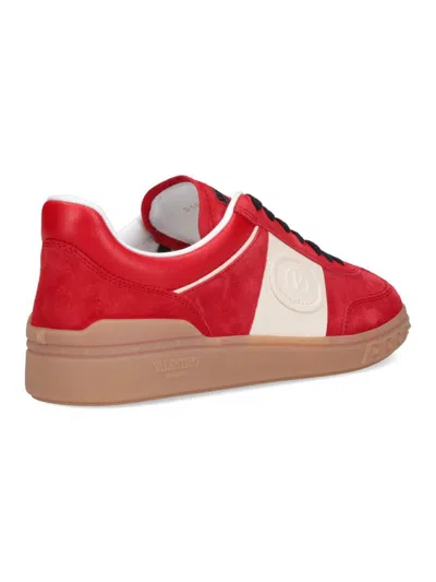 Valentino Garavani Upvillage Low Top Trainer In Split Leather And Calfskin Nappa Leather