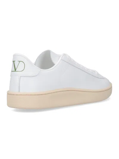 Valentino Royco Leather Sneakers In White
