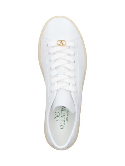 Valentino Royco Leather Sneakers In White