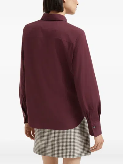Brunello Cucinelli Long-sleeve Shirt In Burgundy