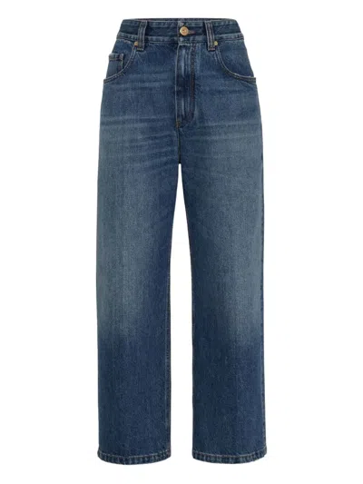 Brunello Cucinelli Cropped Jeans In Blue