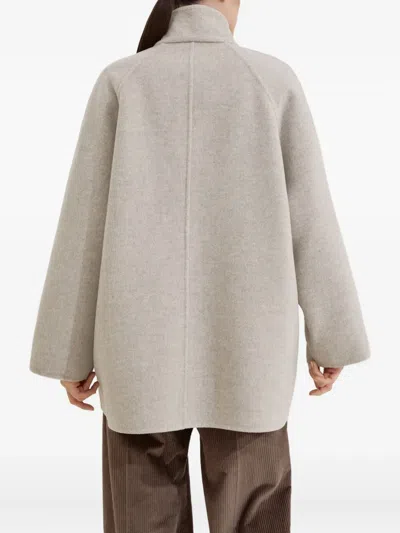 Brunello Cucinelli Hand-finished Caban Jacket In Gray