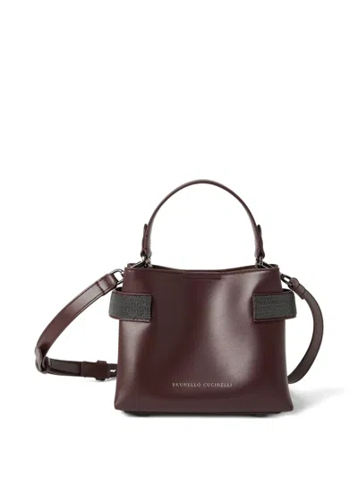 Brunello Cucinelli Mini Crossbody Bag In Neutral
