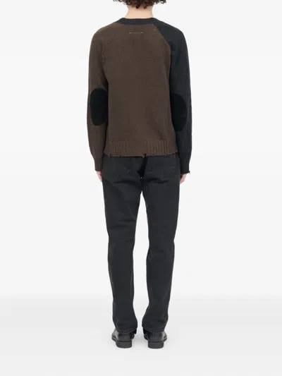 Mm6 Maison Margiela Colorblock Cardigan Color Block In Black