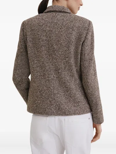Brunello Cucinelli Wool Double-breasted Jacket With Front Pockets In Multi