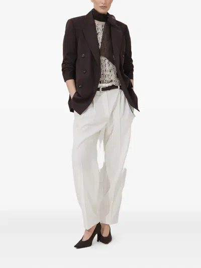 Brunello Cucinelli Tailored Trousers In White