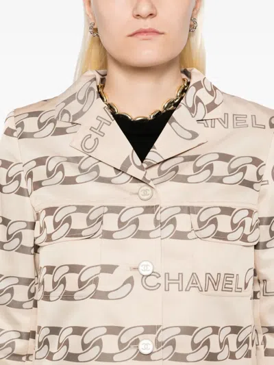Pre-owned Chanel 2001 Printed Coat
