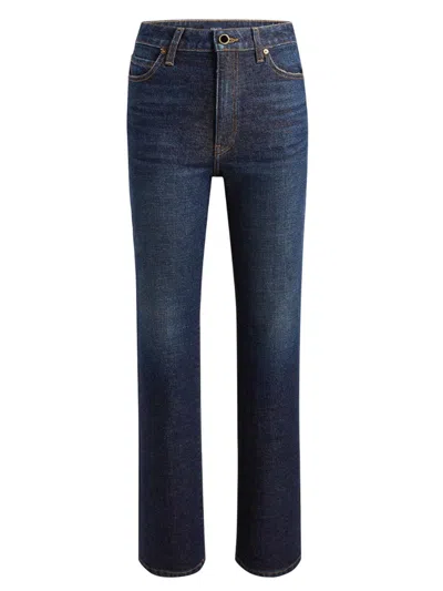 Khaite Abigail High Rise Straight Jeans