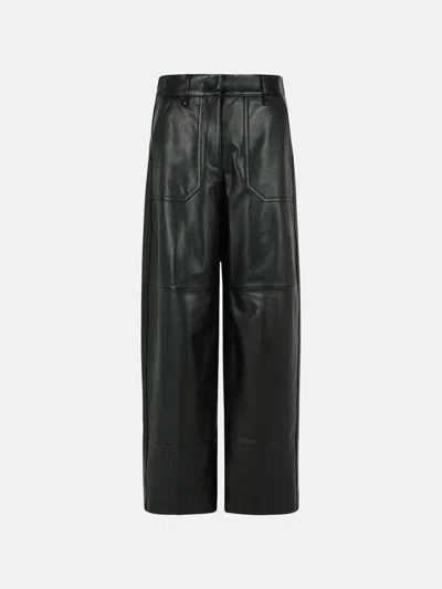Sportmax 'garbo' Black Nappa Leather Pants