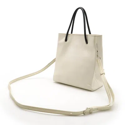 Pre-owned Balenciaga Black Ivory Leather Shoulder Bag Tote Bag ()